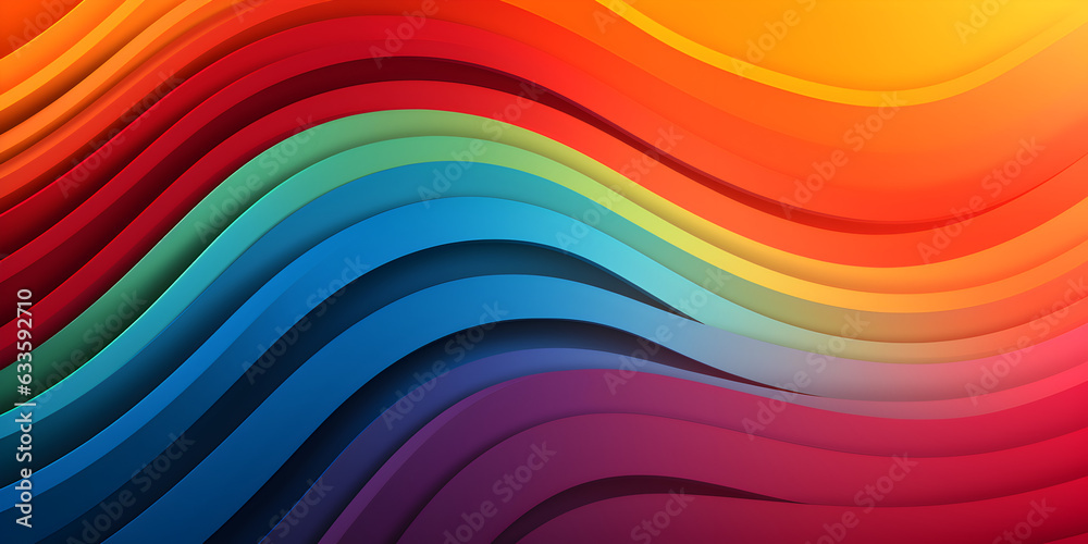 Canvas Prints colorful abstract rainbow web background