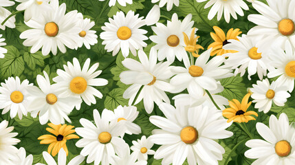 Fototapeta premium Beautiful group of daisy flowers background