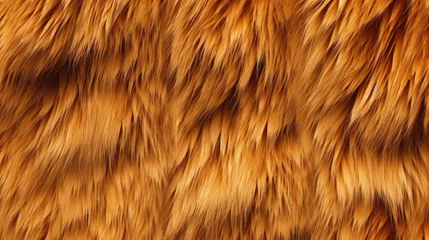 Papier Peint photo Europe du nord Brown bear (Ursus arctos) fur texture. Generative AI