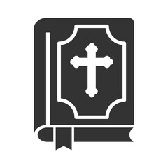 Obraz premium Vector illustration of Christian religious books icon in dark color and transparent background(PNG).