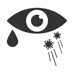 Vector illustration of eye viruses icon in dark color and transparent background(PNG). - obrazy, fototapety, plakaty