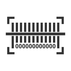 Vector illustration of scan code icon in dark color and transparent background(PNG).