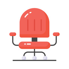 Get you hands on this catchy vector of office chair, office interior icon design