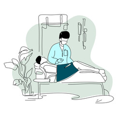 Medical illustration minimalist flat design illustration perfect for UI UX on medical websites and mobile apps. it can enhance your medical websites, infographics, and communications with patients