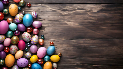 Obraz premium Easter egg frame with copy space