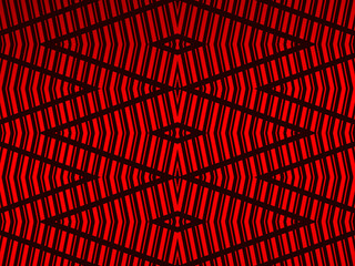 High contrast red and black glossy stripes background. Abstract technology graphic banner design. Vector corporate background.