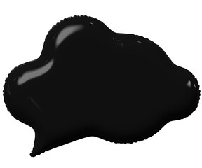 3d black speech bubble
