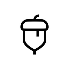 acorn icon vector. Linear style sign for mobile concept and web design. acorn symbol illustration. Pixel vector graphics - Vector. 
