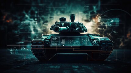 Fototapeta Sci-Fi Military Tank obraz