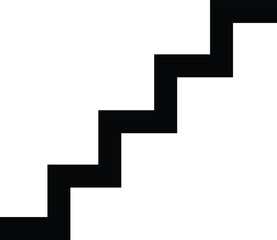 Stairs icon vector in simple style isolated on white background
