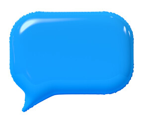 3d blue speech bubble