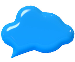 3d blue speech bubble