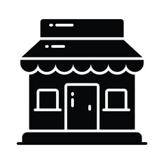 Beautifully designed vector shop building, commercial building, marketplace icon