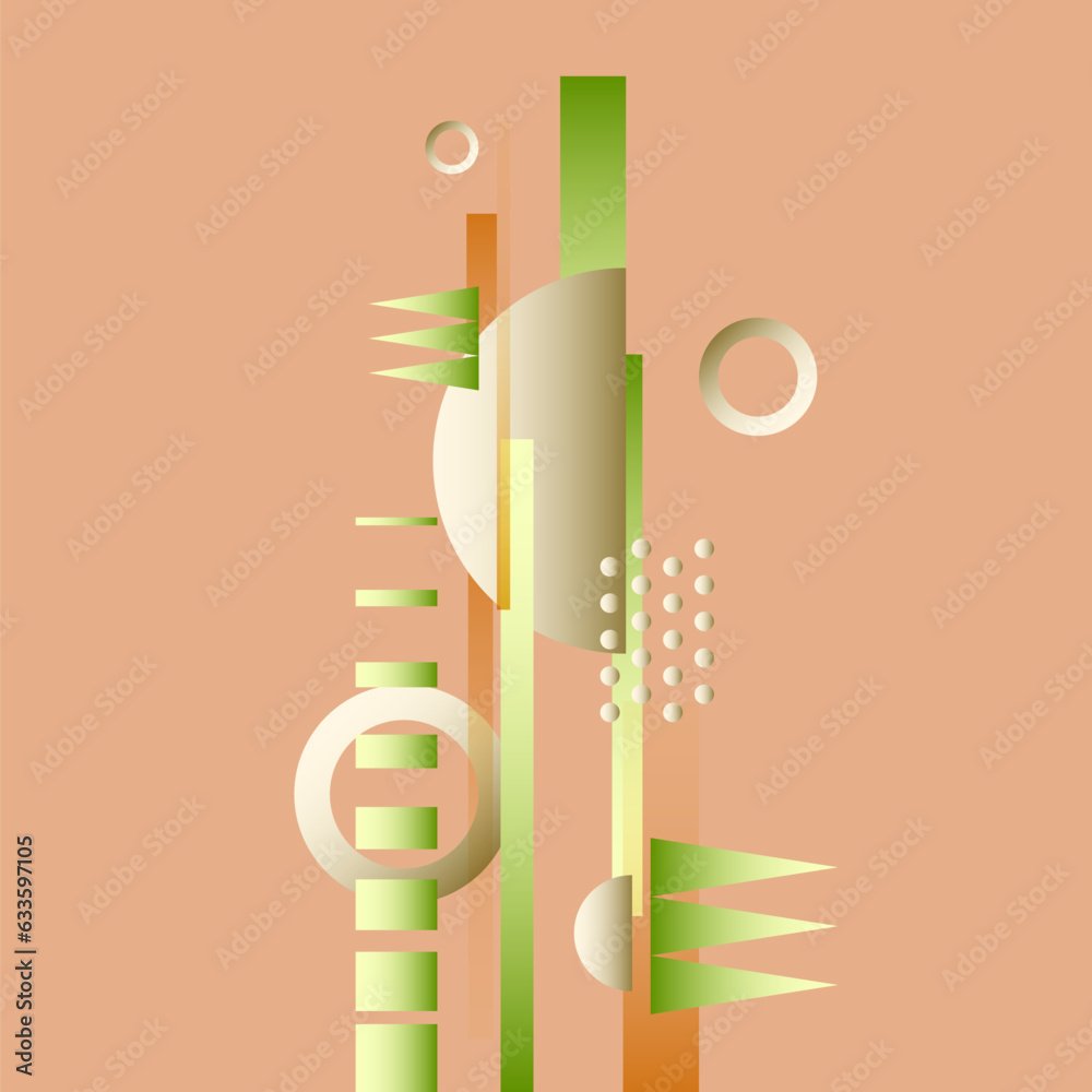 Poster abstract background with simple elements. an image with a composition of geometric elements and shap
