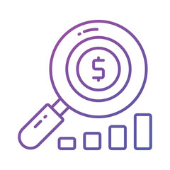 Business analysis icon in trendy style, isolated on white background