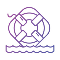 Have a look at this trendy icon of lifebuoy in modern style, easy to us icon