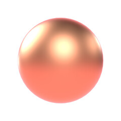 3d pink gold sphere