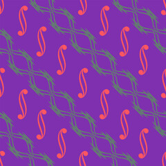 Diagonal wavy line on dark seamless patten
