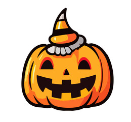 Cute Halloween Pump King Vector