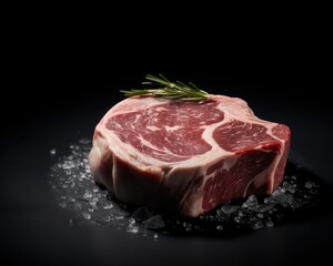 A succulent and delectable beef rib eye steak. (Generative AI)