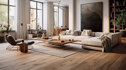 Luxurious modern simple living room interior