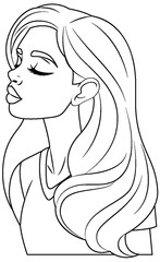 Woman closing eyes kissing