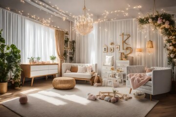 Modern living room interior, Generated using AI