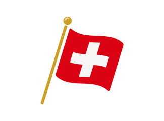 スイスの国旗アイコン ベクターイラスト
 - obrazy, fototapety, plakaty