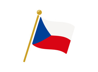 チェコの国旗アイコン ベクターイラスト