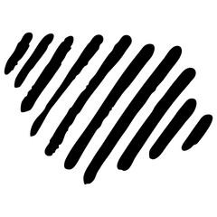 Set of Black Vector Brush Doodle Strokes.