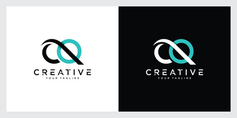 Initial CQ Alphabets Letters Logo Monogram