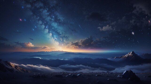 Beautiful space, sky and galaxies.