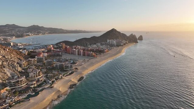 Cabo resorts on the Pacific Ocean beach, Baja California