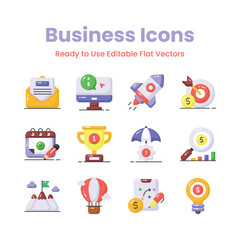 Grab this carefully crafted business icons set, read to use for web/mobile apps and all presentation projects