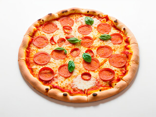 isolated pizza on white background