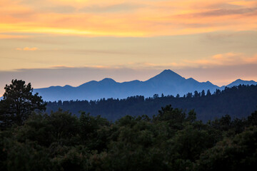 Fototapeta premium Sunset in southwestern Colorado's San Juan Range.