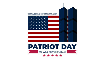 Patriot Day September 11th background vector illustration