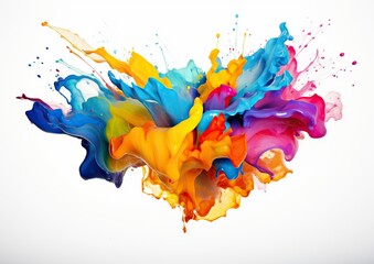 Vibrant Oil Palette: Captivating Splash of Colorful Oil Paint. Generative Ai