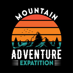Adventure t-shirt design. t-shirt design vector for print, Travel quotes for t shirt, design for print, design for fashion graphics, sweatshirts, apparel, sticker, batch, background, poster.