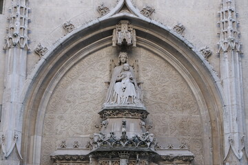 Gothic statue design. Shot in France.