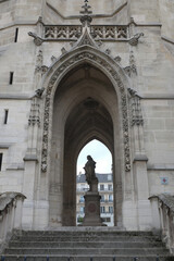 Fototapeta na wymiar Gothic architecture. Tour Saint-Jacques, Paris.