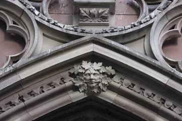 Acrylic prints Old building Gothic ornament detail.