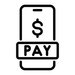 online payment line icon