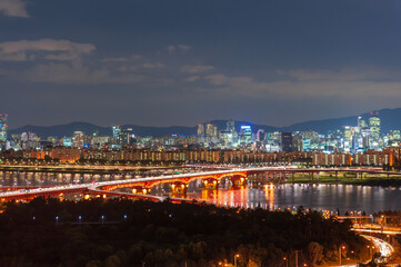 서울 응봉산 전망대 한강 야경