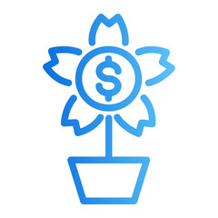 growth gradient icon
