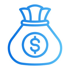 money bag gradient icon