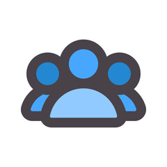 community flat line icon