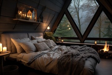 cozy bedroom with freshly made bed and pillows