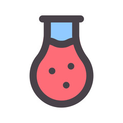 science flat line icon