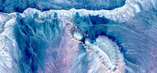 glaciation,  abstract photography of the deserts of Africa from the air. aerial view of desert...